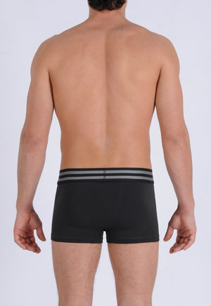 Ginch Gonch Signature Series - Trunk, short boxer brief - Black men's underwear thick printed waistband back