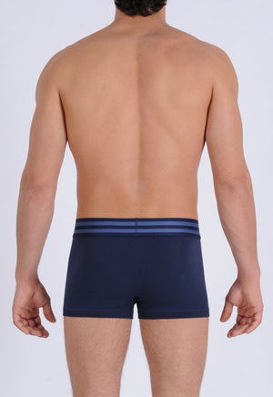 Ginch Gonch Signature Series - Trunk, short boxer brief - Navy men's underwear thick printed waistband back