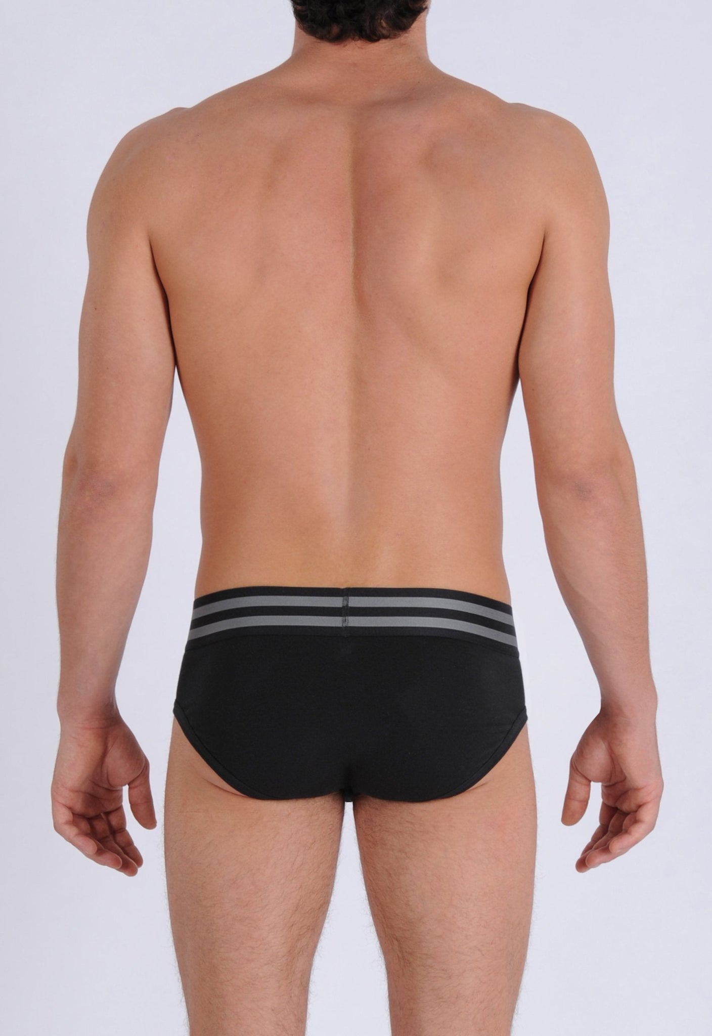 Ginch Gonch Men's Signature Series Underwear - Low Rise Brief Black thick waistband back