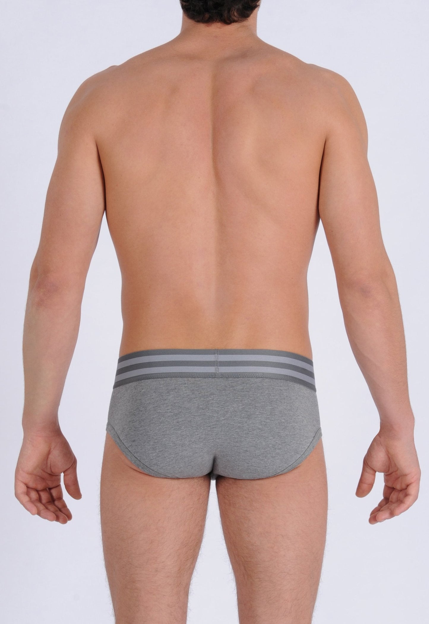 Ginch Gonch Men's Signature Series Underwear - Low Rise Brief grey printed thick waistband back