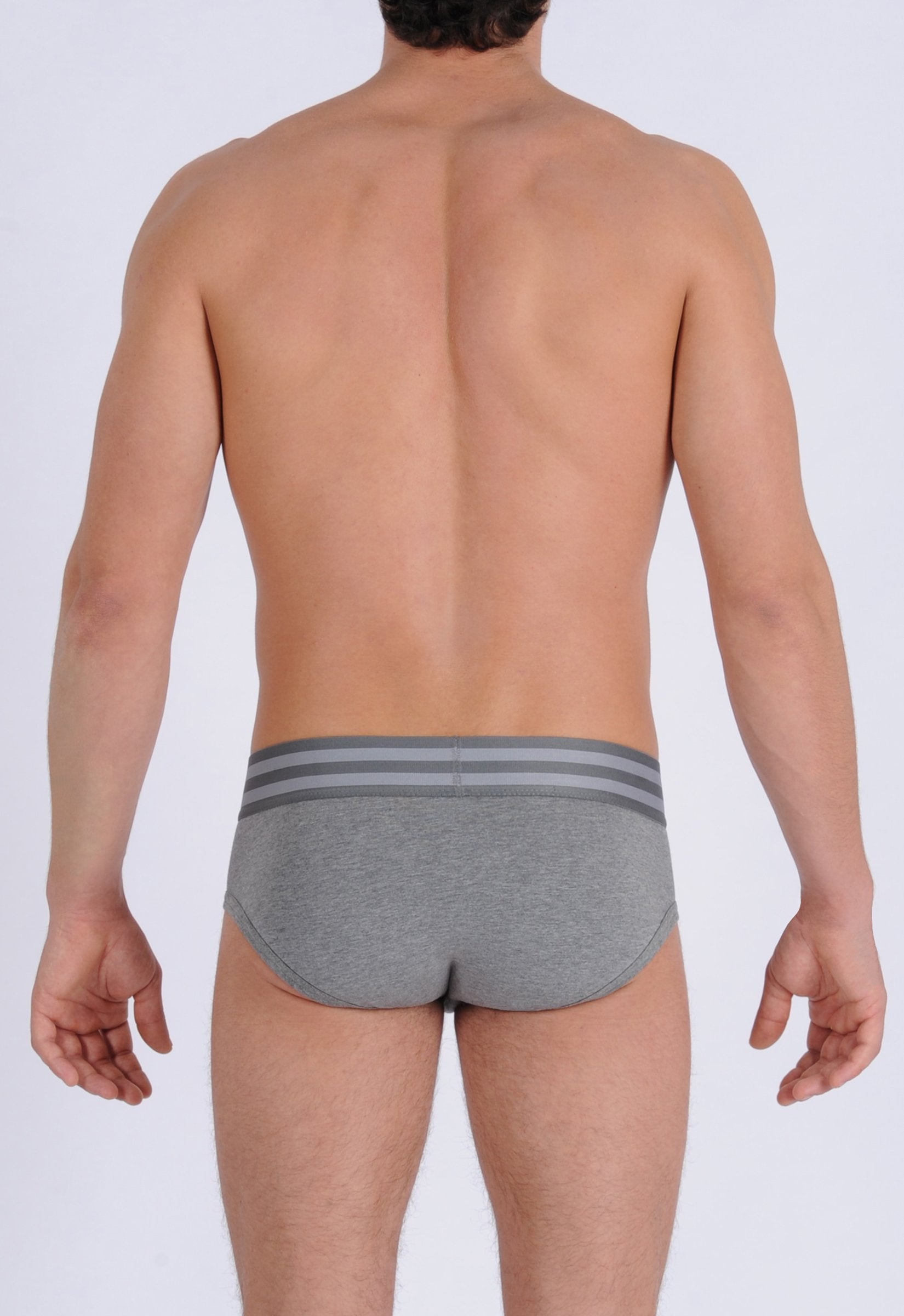 Ginch Gonch Men's Signature Series Underwear - Low Rise Brief grey printed thick waistband back