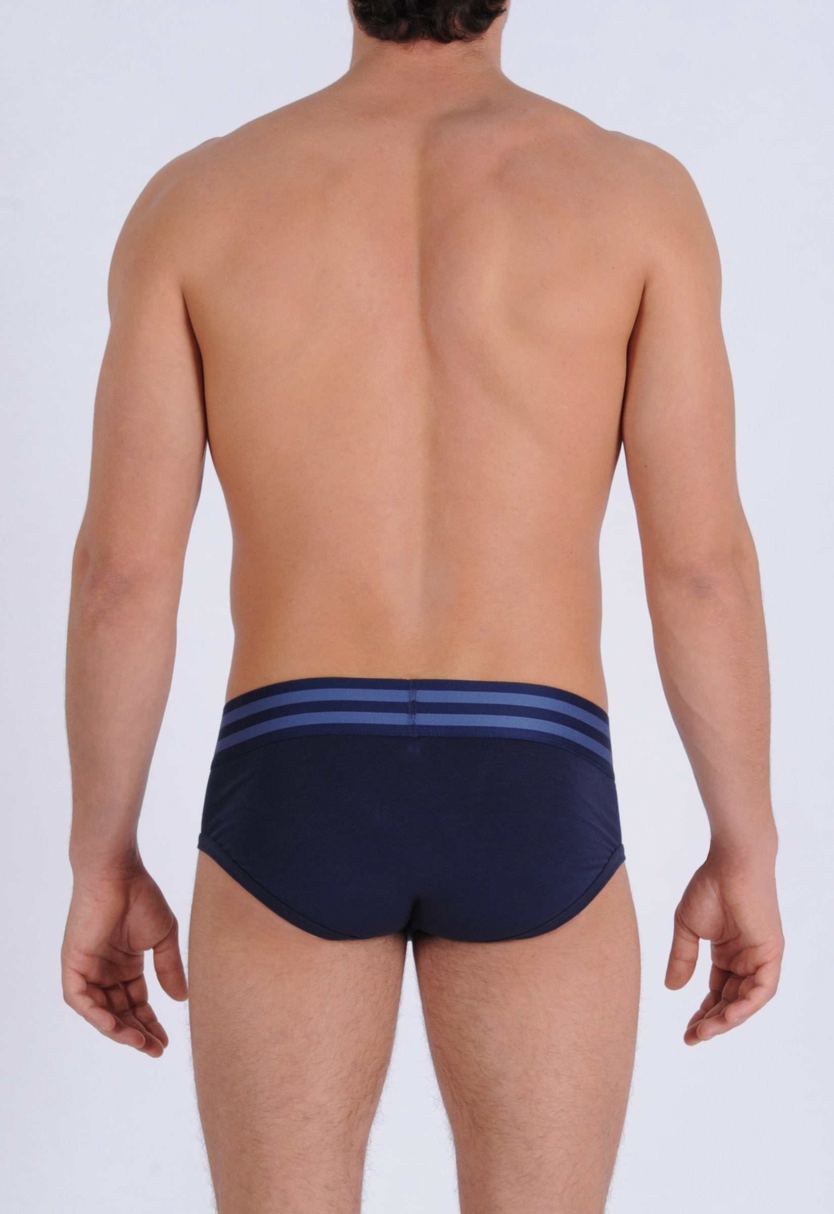 Ginch Gonch Men's Signature Series Underwear - Low Rise Brief navy printed thick waistband back