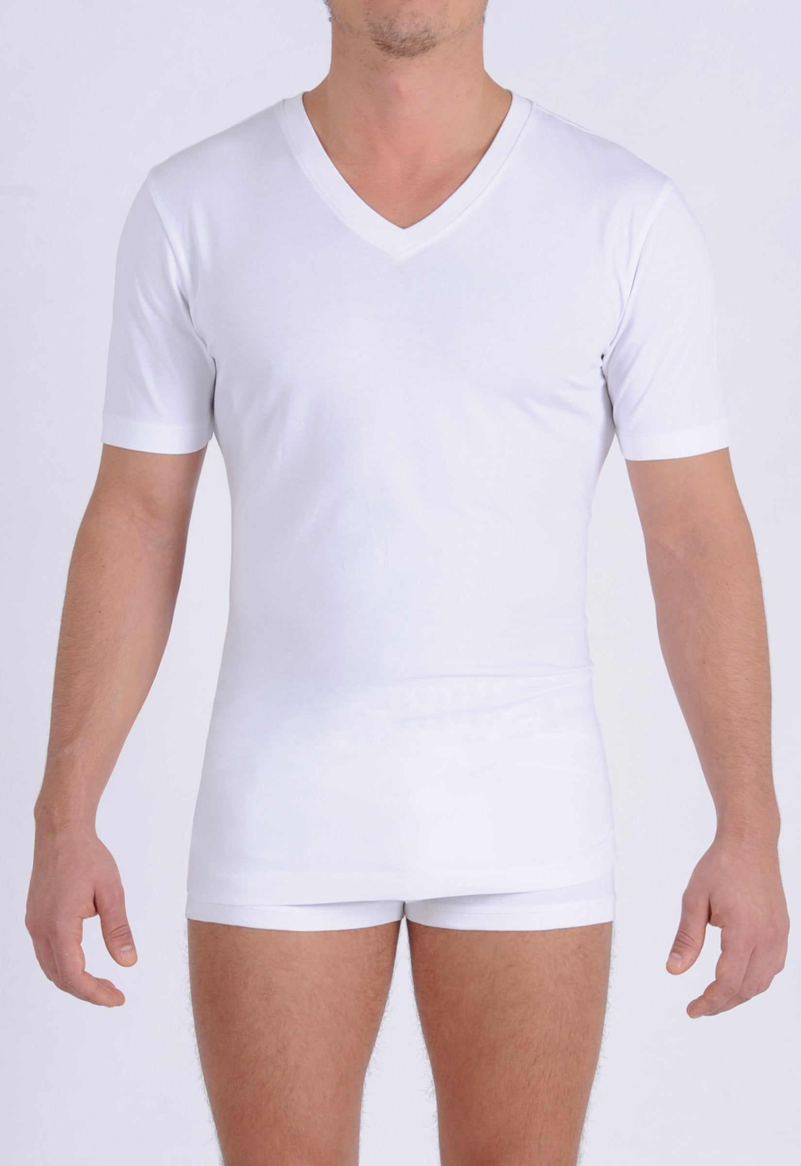Ginch Gonch Men's Signature Series - V-Neck T-Shirt White front
