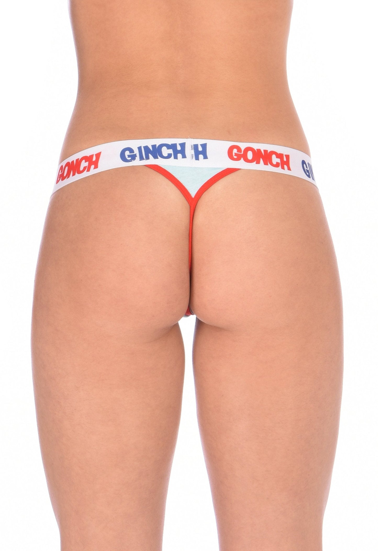 GG Ginch Gonch I Love Paris thong -  women's Underwear white fabric with white printed waistband front