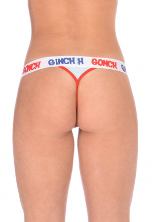 GG Ginch Gonch I Love Paris thong -  women's Underwear white fabric with white printed waistband front